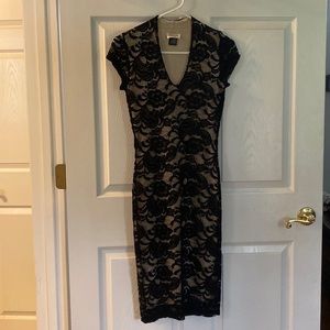 Golden State Black lace with nude lining dress size small